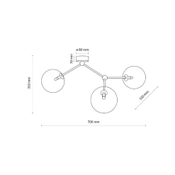 FAIRY GOLD LAMPA SUFITOWA 3 (10069) - TK Lighting