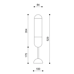 FUNSUI ST czarna lampa stołowa (FNS122P1) - Ummo