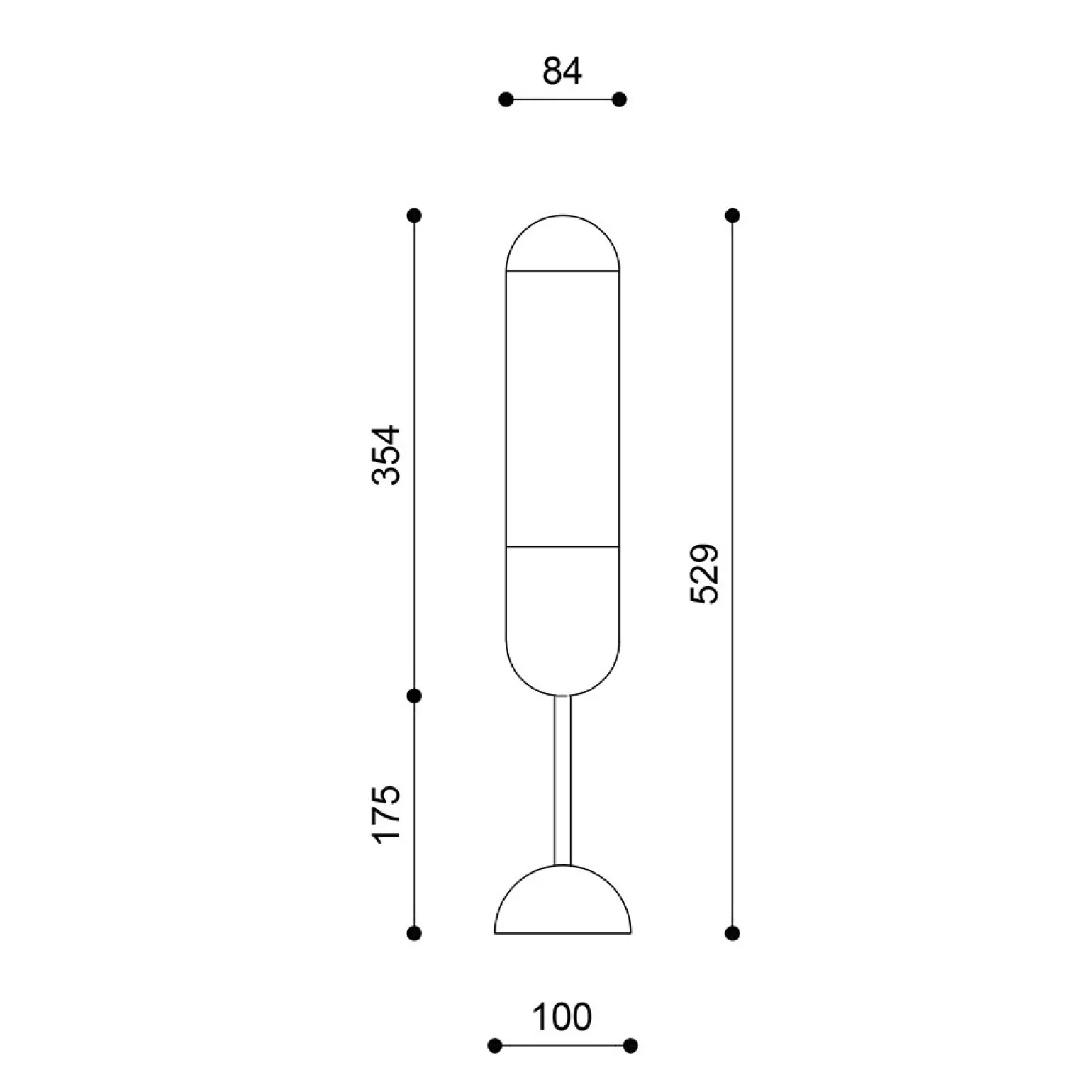FUNSUI ST granatowa lampa stołowa (FNS11313P1) - Ummo