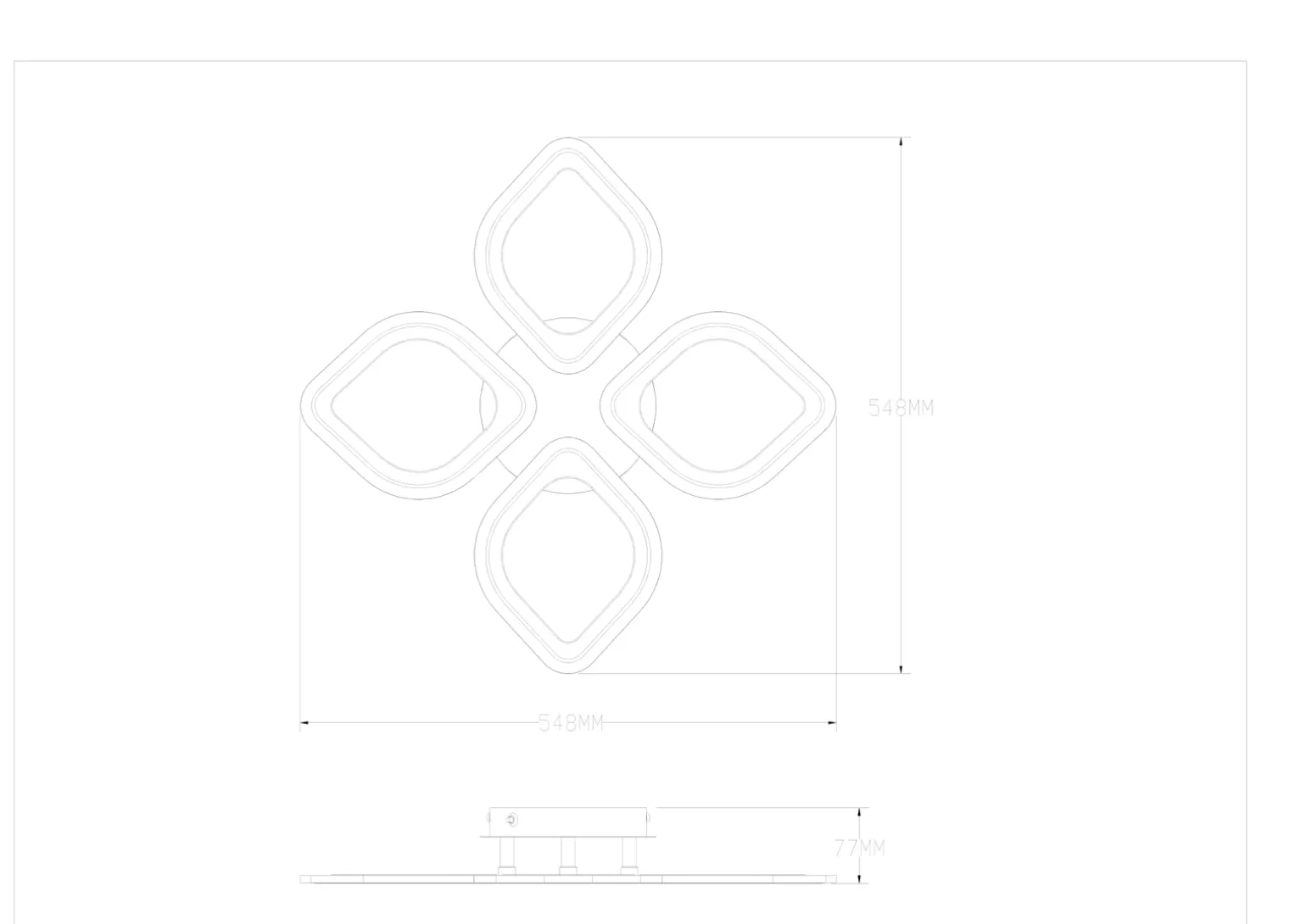 ILLUMIA LAMPA SUFITOWA BIAŁA-CHROM/WHITE-CHROME (MS236040R-WH) - Zuma Line