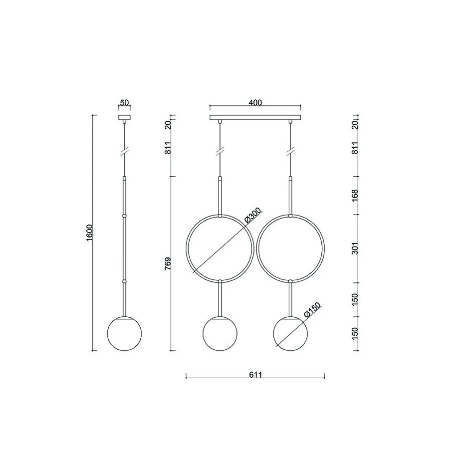 ISUULLA B czarna podwójna lampa sufitowa z podwyższoną szczelnością IP44 (ISB222PS0) - Ummo