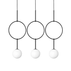 ISUULLA C czarna potrójna lampa sufitowa (ISC322P0) - Ummo