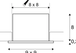 KADUX single, oprawa sufitowa wpuszczana biała (1007552) - SLV