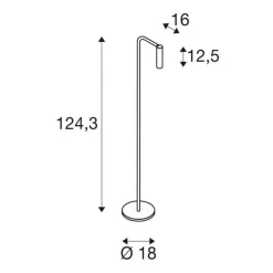 KARPO podłogowa czarna