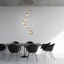 Kaskadowa lampa na pilota, z regulacją światła i wysokości BRĄZOWA (2587-97) - Paul Neuhaus