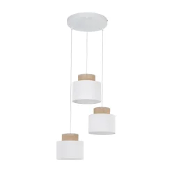 Kaskadowa lampa wisząca DUO WHITE JUTA 3 KOŁO (2594) - TK Lighting