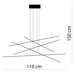 KASUMI ŻYRANDOL W-5 czarny 3000K (66369) - Ramko