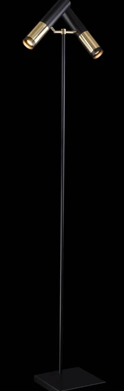 KAVOS LAMPA PODŁOGOWA (black/gold) (8378) - Amplex