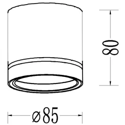 Kendal Oprawa natynkowa 1 x GX53 czarna (LP-6331/1SM R2 BK) - Light Prestige