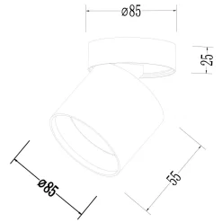 Kendal oprawa natynkowa czarna z regulacją kąta świecenia (LP-6331/1SM BK movable) - Light Prestige