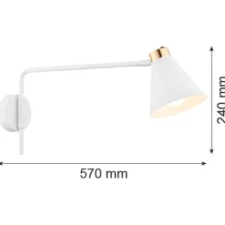 Kinkiet 1 pł. na dłuższym wysięgniku AVALONE (8007) - Argon