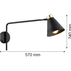 Kinkiet 1 pł. na dłuższym wysięgniku AVALONE (8009) - Argon