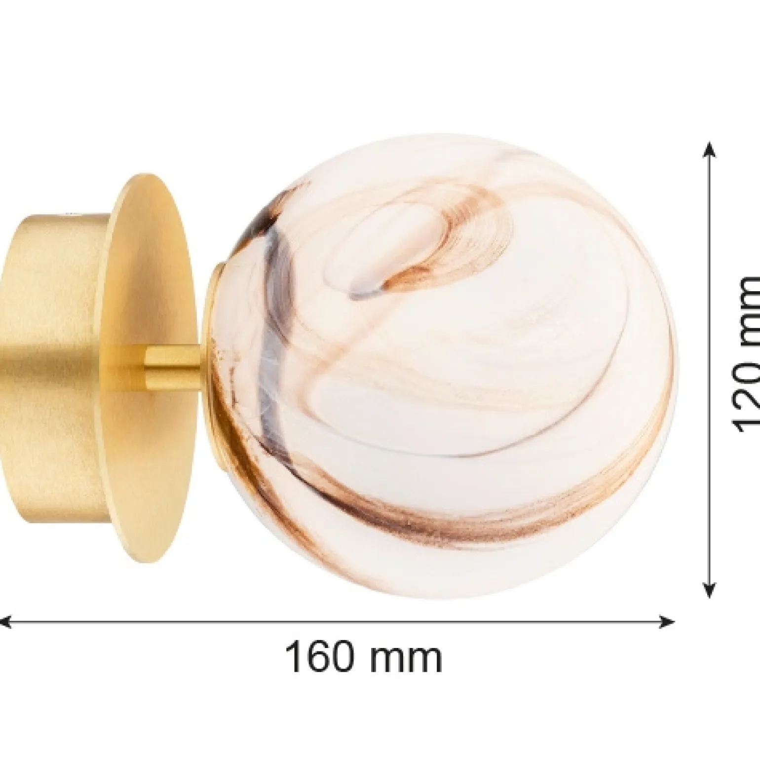 Kinkiet / plafon 1 pł. FABIO (8453) - Argon