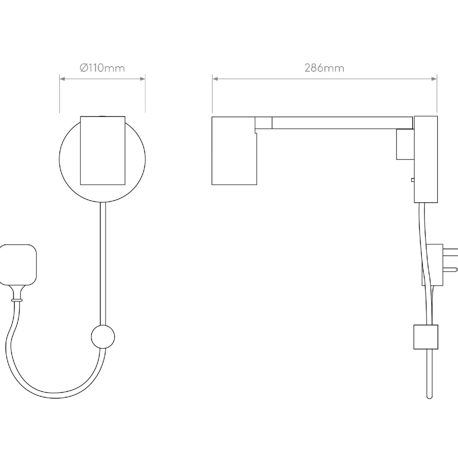Kinkiet Ascoli Swing Plug In (1286137) - Astro Lighting