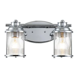 Kinkiet Ashlandbay - 2 źródła światła - Polerowany chrom (QN-ASHLANDBAY2-PC-BATH) - Quintiesse