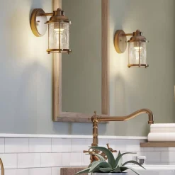 Kinkiet Ashlandbay - 1 źródło światła - Naturalny mosiądz (QN-ASHLANDBAY1-NBR-BATH) - Quintiesse