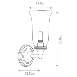 Kinkiet Austen (BATH-AUSTEN2-PC) - Elstead Lighting