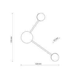 Kinkiet AVIA czarny 2 PŁ (6808) - TK Lighting