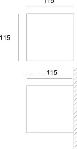 Kinkiet betonowy CUBE kol. beż (D341185)