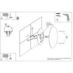 Kinkiet BORGEN ochra czerwona LED 3000K (TH.473) - Thoro Lighting