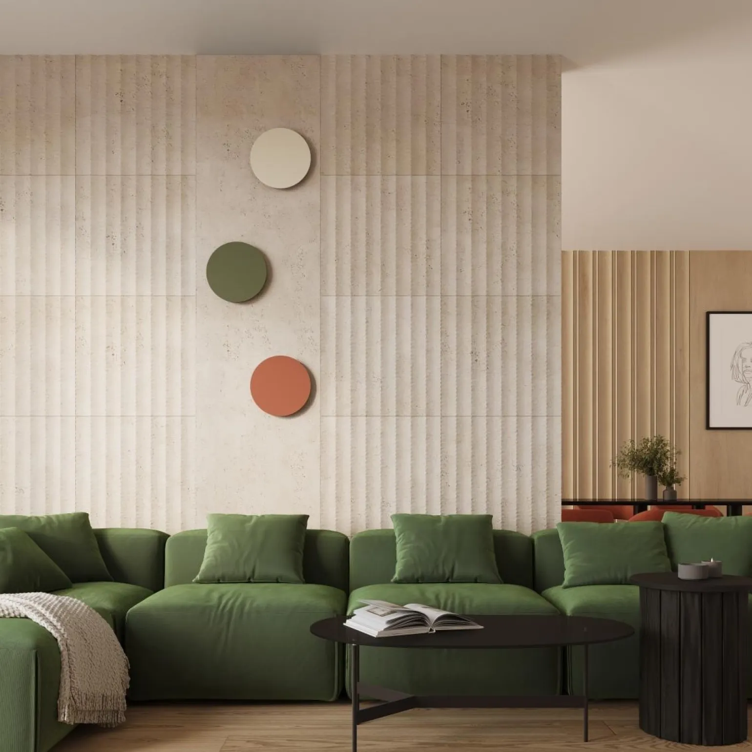 Kinkiet BORGEN ochra czerwona LED 3000K (TH.473) - Thoro Lighting