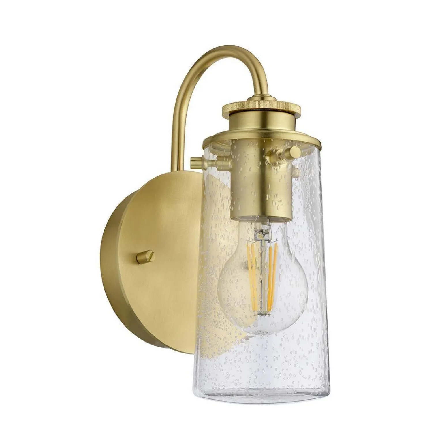 Kinkiet Braelyn - 1 źródło światła - Szczotkowany mosiądz (QN-BRAELYN1-BB) - Quintiesse