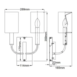 Kinkiet Brianna (FE-BRIANNA2-PN) - Elstead Lighting