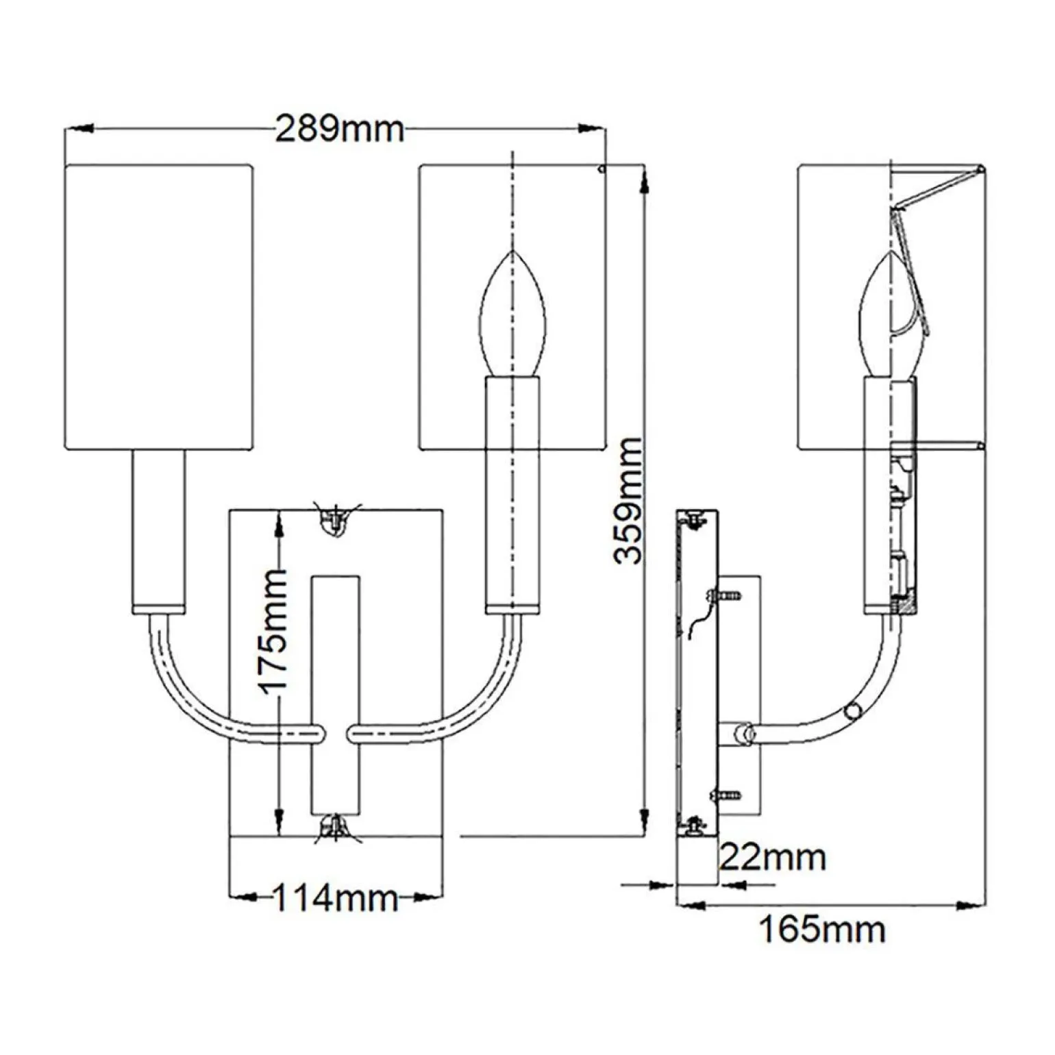 Kinkiet Brianna (FE-BRIANNA2-PN) - Elstead Lighting