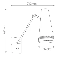 Kinkiet Brickell - 1 źródło światła - Matowa czerń (QN-BRICKELL-1WB-MBHL) - Quintiesse