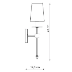 Kinkiet Casoli (LP-2118/1W patyna) - Light Prestige