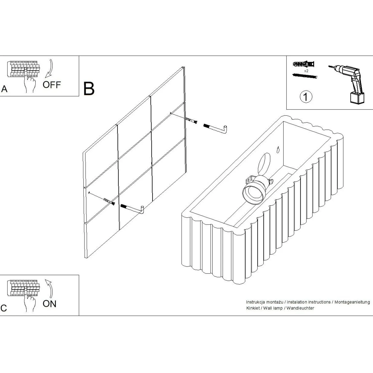 Kinkiet ceramiczny RIGATA ultramaryna (SL.1889) - Sollux Lighting