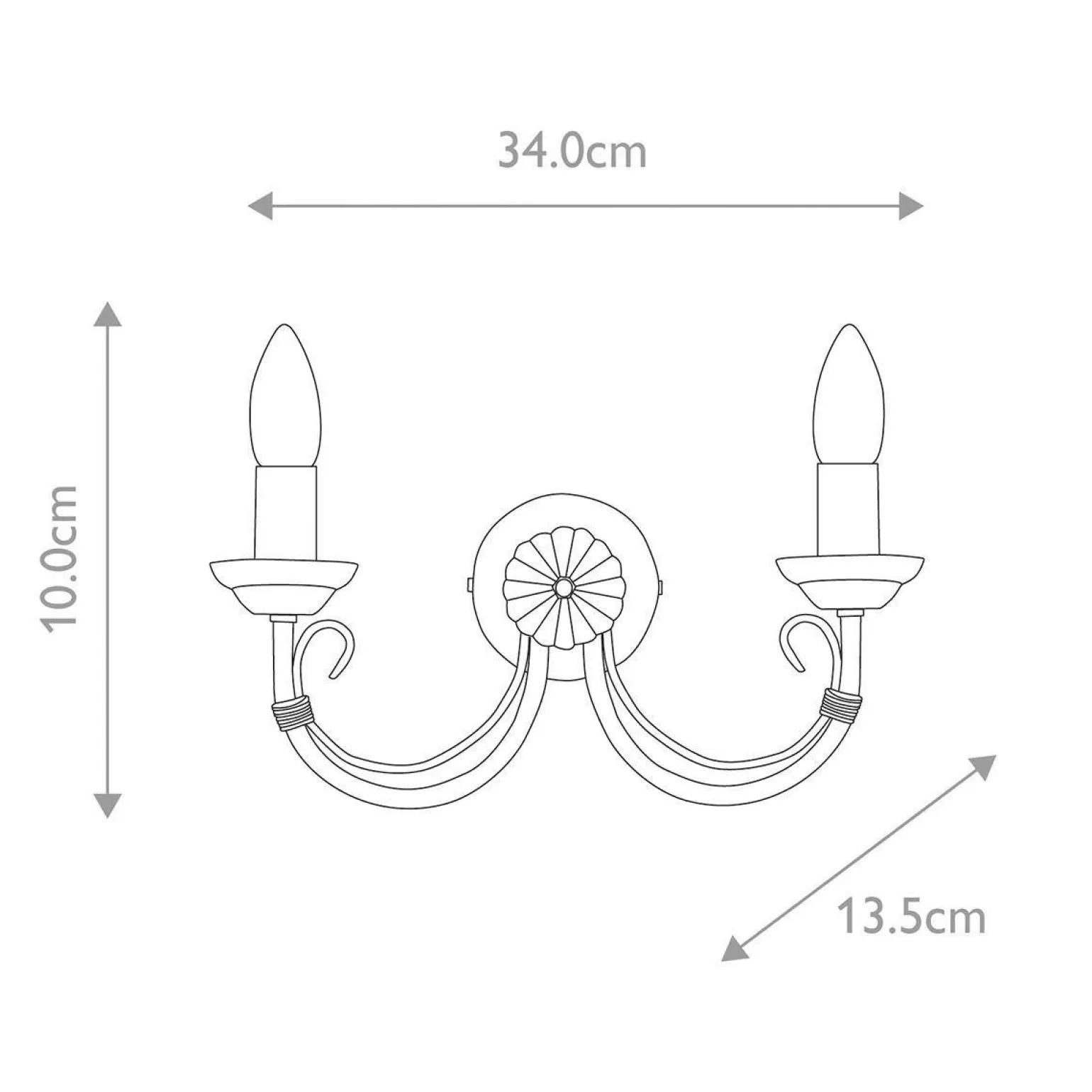 Kinkiet Chartwell (CH2-BLACK) - Elstead Lighting