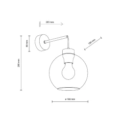 Kinkiet CUBUS GRAPHITE 1 (10243) - TK Lighting
