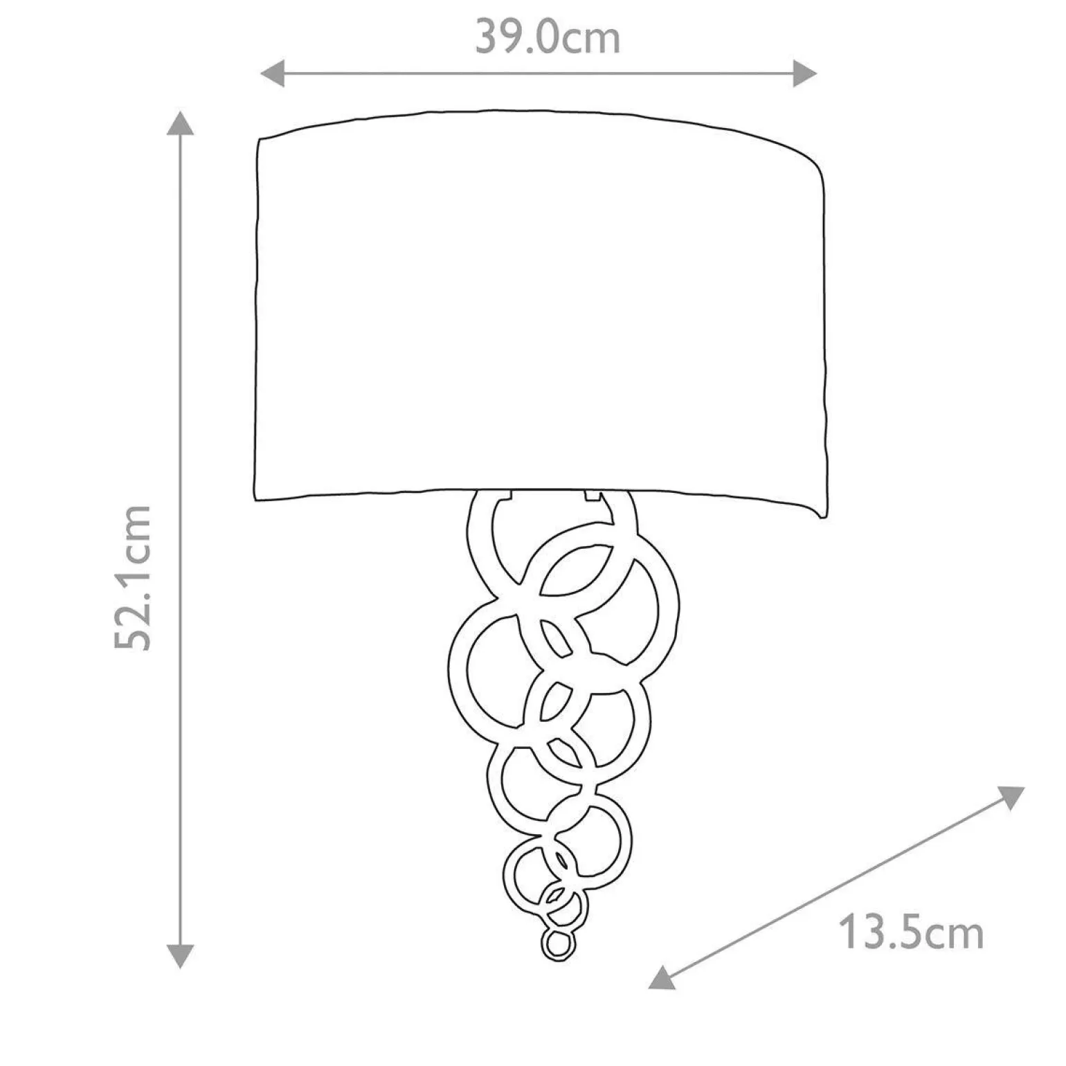 Kinkiet Curtis (CURTIS-LARGE-PC) - Elstead Lighting