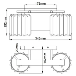 Kinkiet Divine (QZ-DIVINE2-PC-BATH) - Elstead Lighting