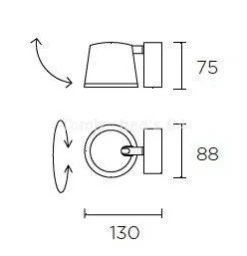 Kinkiet DRONE 1 biały/chrom (05-5306-14-21) Leds