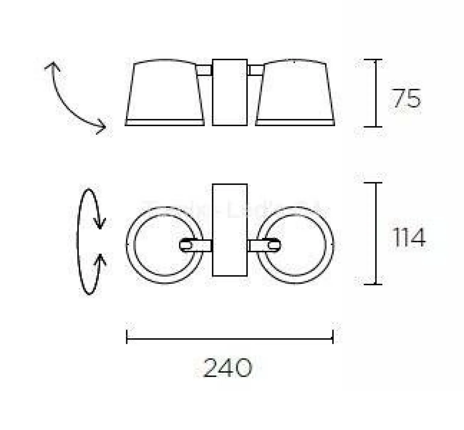 Kinkiet DRONE 2 biały/chrom (05-5307-14-21) Leds