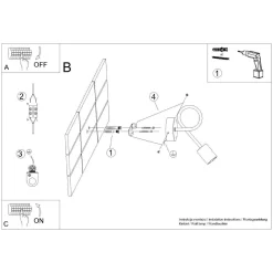 Kinkiet EMBER czarny (SL.1476) - Sollux Lighting