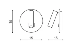 Kinkiet Faro Czarny (AZ3204)- AZzardo