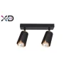 Kinkiet GU10 LED x2 czarny+złoty (XD-IK262B) - Xudo