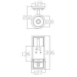 Kinkiet Hendrik (KL-HENDRIK1-BATH) - Elstead Lighting