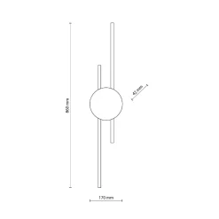 Kinkiet JAVA czarny 2 PŁ (1367) - TK Lighting
