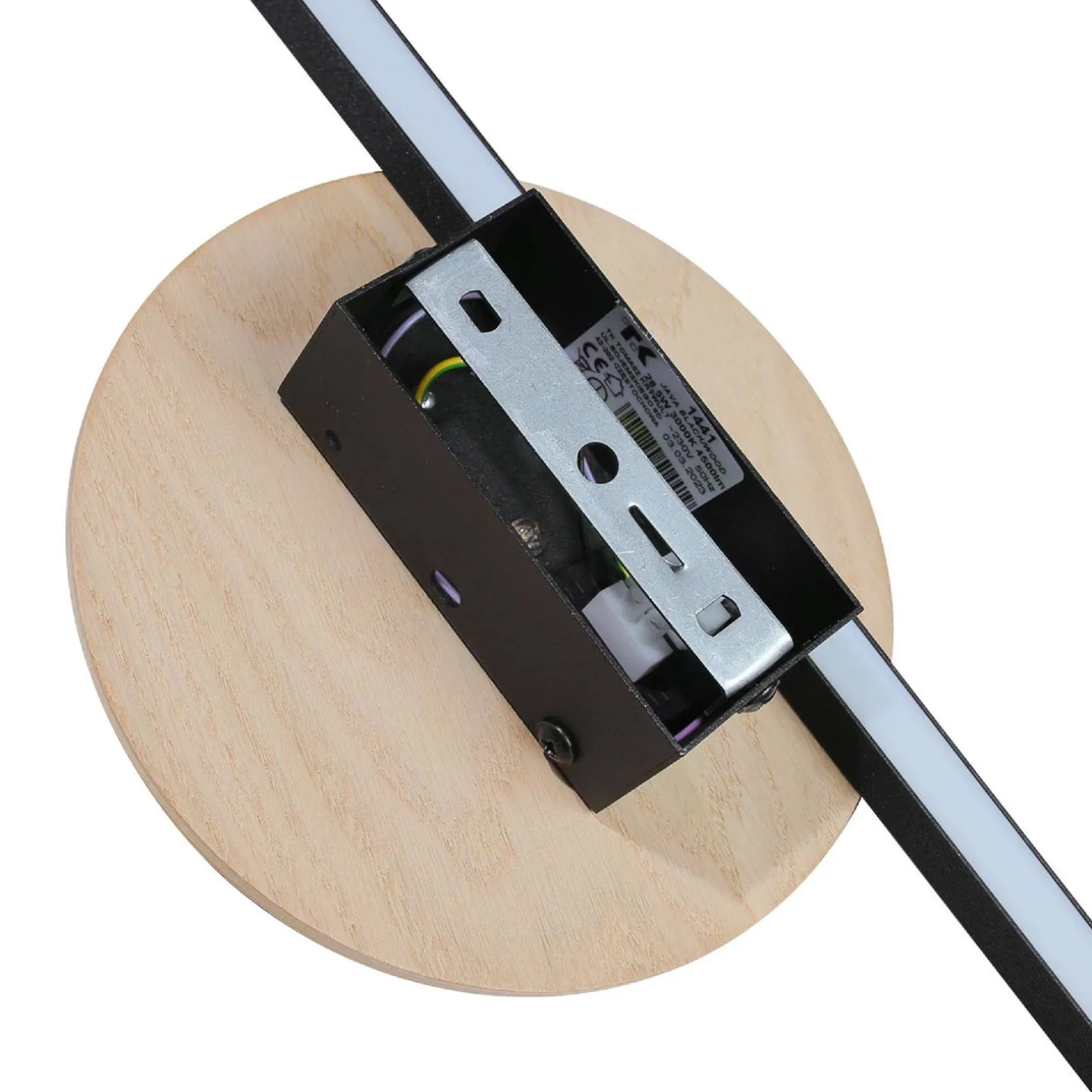 Kinkiet JAVA II czarny-drewno 1 PŁ (1441) - TK Lighting