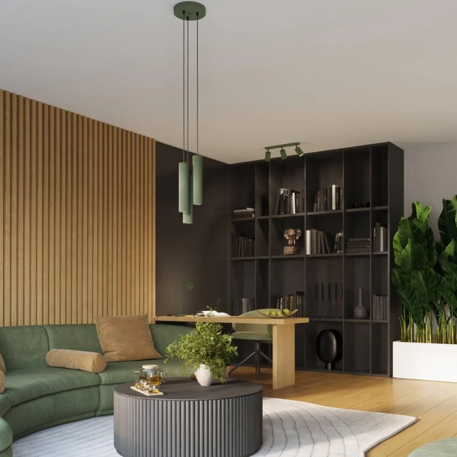 Kinkiet KARBON 10 zielony oliwkowy (SL.1656) - Sollux Lighting