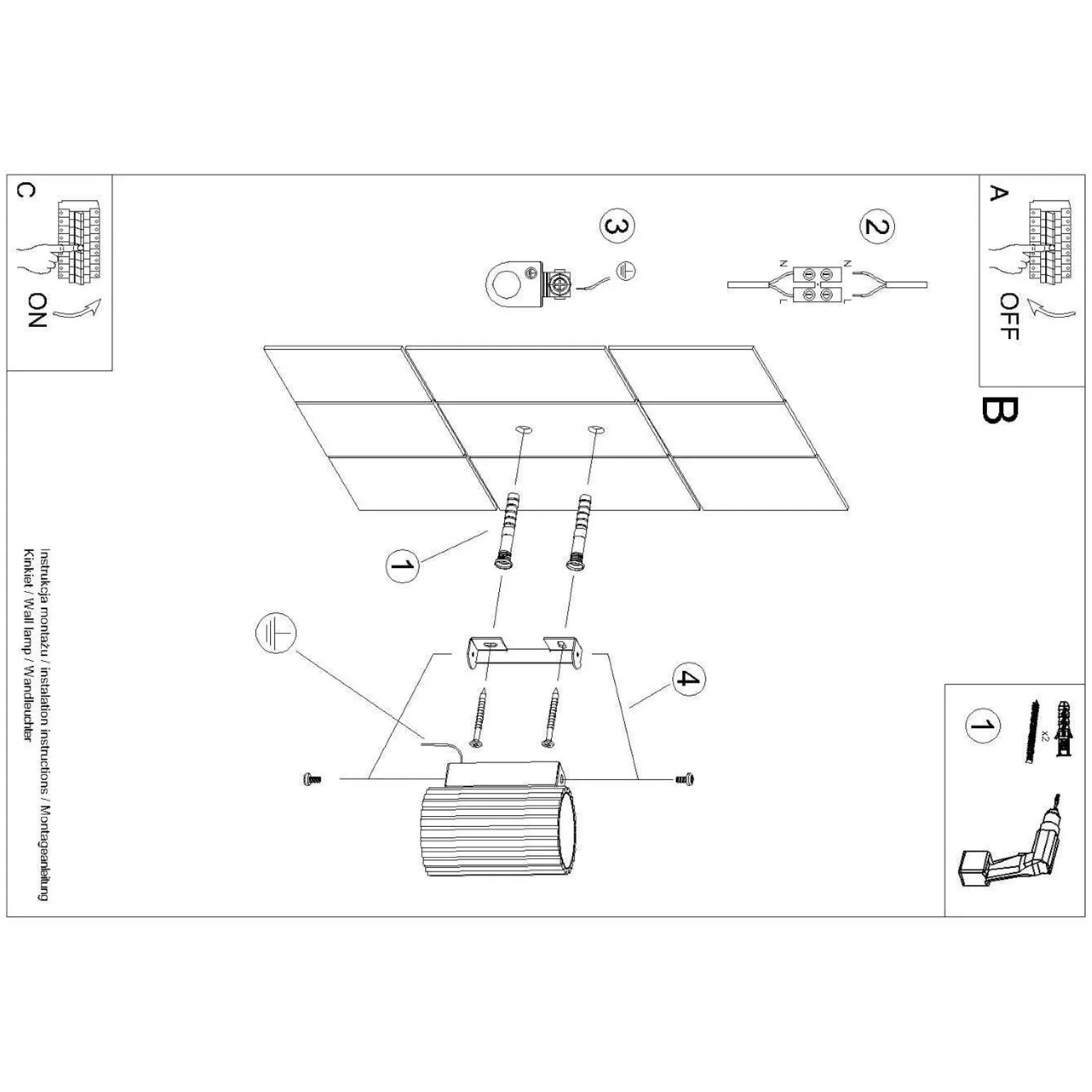 Kinkiet KARBON 10 zielony oliwkowy (SL.1656) - Sollux Lighting