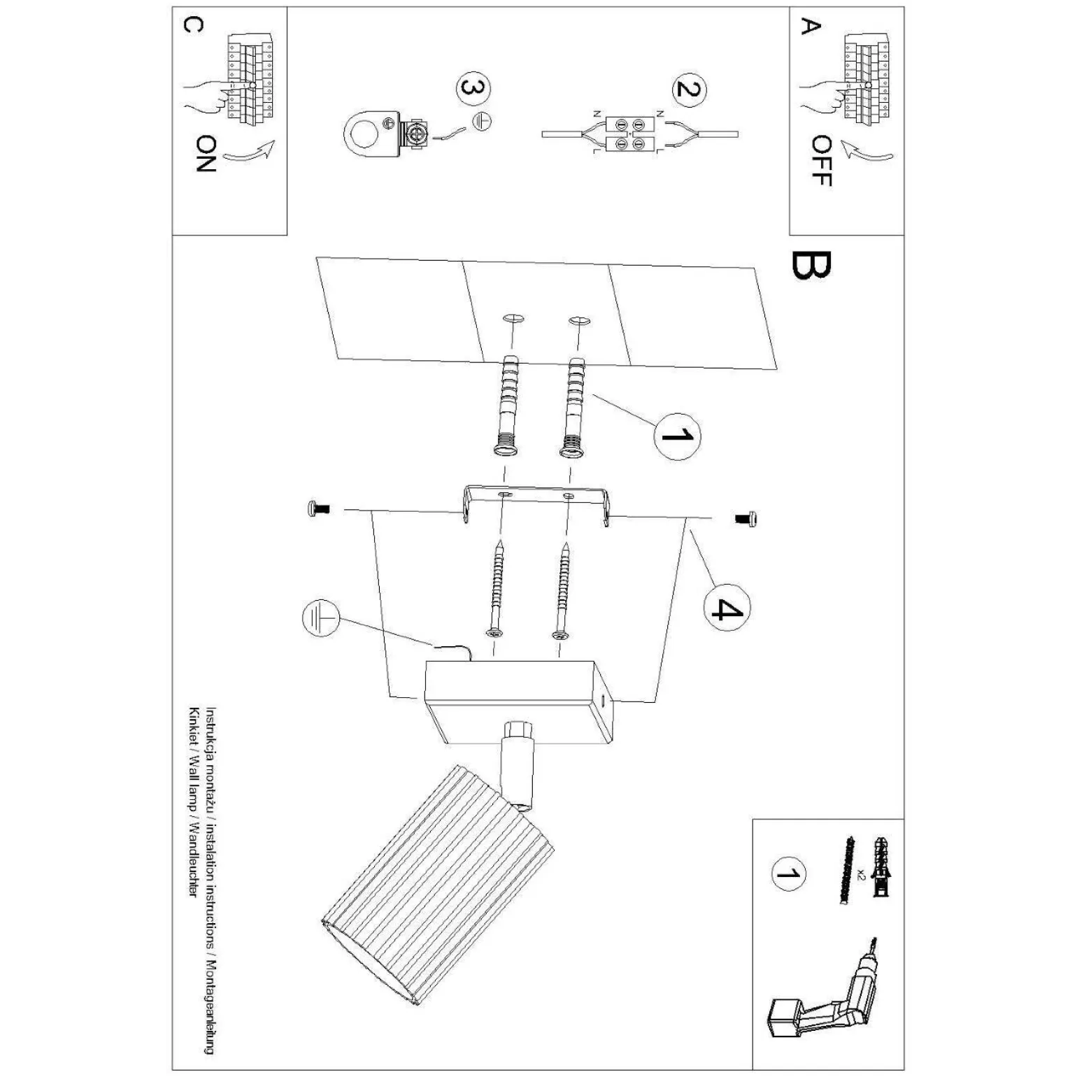 Kinkiet KARBON biały (SL.1540) - Sollux Lighting