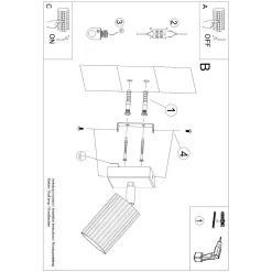 Kinkiet KARBON czarny (SL.1578) - Sollux Lighting
