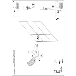 Kinkiet KARBON ochra czerwona z włącznikiem (SL.1636) - Sollux Lighting