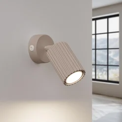 Kinkiet KARBON taupe z włącznikiem (SL.1762) - Sollux Lighting