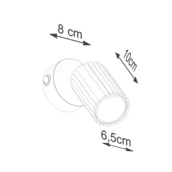 Kinkiet KARBON zielony oliwkowy z włącznikiem (SL.1617) - Sollux Lighting